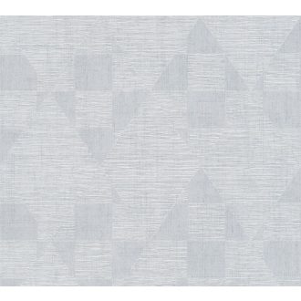   As-Creation Titanium 3, 38196-2 Geometrikus Trapéz és más síkidomok szürke szürkésbézs ezüst fénylő mintarészletek tapéta