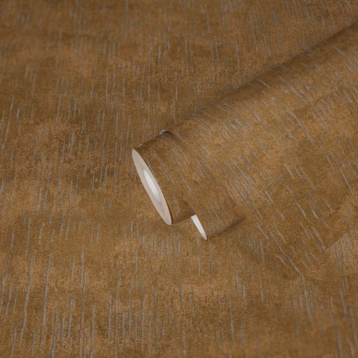 As-Creation Titanium 3, 38199-4 Struktúrminta szabálytalan vonalakkal rézszín bézs/barna csillogó hatás tapéta