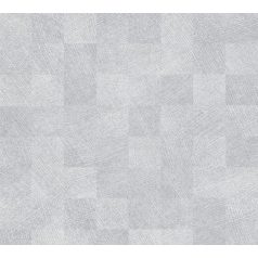   As-Creation Titanium 3, 38200-1 Geometrikus design változatos négyzetek stuktúrmintával szürkésfehér szürke árnyalatok enyhe fény tapéta