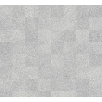   As-Creation Titanium 3, 38200-3 Geometrikus design változatos négyzetek stuktúrmintával szürke árnyalatok enyhe fény tapéta