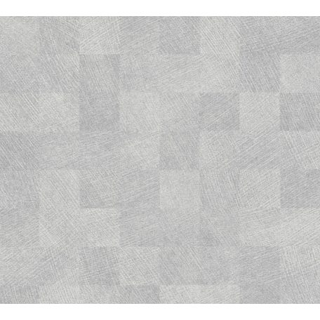 As-Creation Titanium 3, 38200-3 Geometrikus design változatos négyzetek stuktúrmintával szürke árnyalatok enyhe fény tapéta