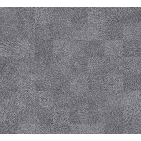 As-Creation Titanium 3, 38200-4 Geometrikus design változatos négyzetek stuktúrmintával szürke és sötétszürke árnyalatok enyhe fény tapéta
