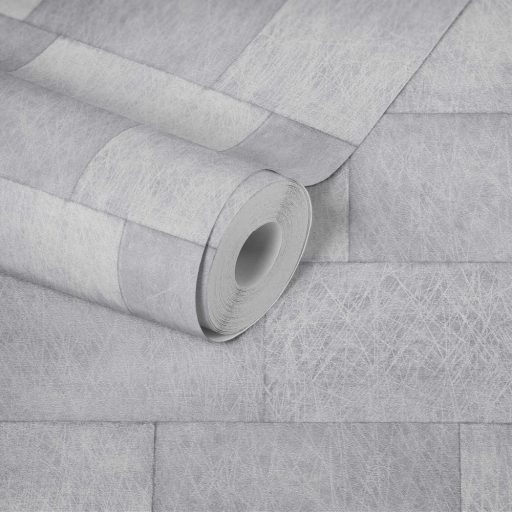 As-Creation Titanium 3, 38201-1 Natur/Ipari design kőfal karcolt mintávall szürkésfehér szürke ezüst enyhe fény tapéta