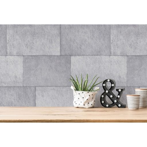 As-Creation Titanium 3, 38201-1 Natur/Ipari design kőfal karcolt mintávall szürkésfehér szürke ezüst enyhe fény tapéta
