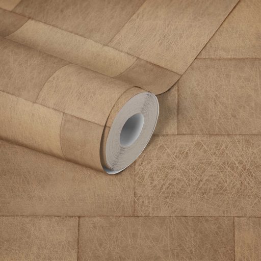 As-Creation Titanium 3, 38201-4 Natur/Ipari design kőfal karcolt mintával barna árnyalatok rézszín enyhe fény tapéta