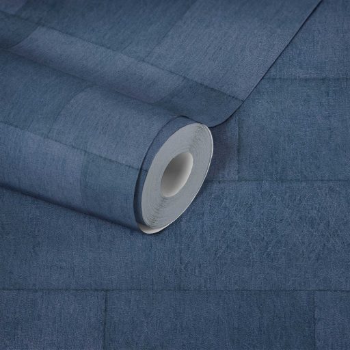 As-Creation Titanium 3, 38201-5 Natur/Ipari design kőfal karcolt mintával kék és sötétkék árnyalatok antracit enyhe fény tapéta