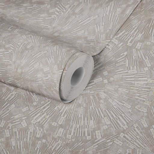 As-Creation Titanium 3, 38203-3 Absztrakt geometrikus grafikus 3D bézs barna szürkésbarna arany fényes mintarészletek tapéta