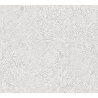   As-Creation Titanium 3, 38203-4 Absztrakt geometrikus grafikus 3D krémfehér világosszürke fényes mintarészletek tapéta