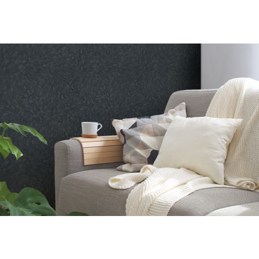 As-Creation Titanium 3, 38203-5 Absztrakt geometrikus grafikus 3D sötétszürke antracit fényes mintarészletek tapéta