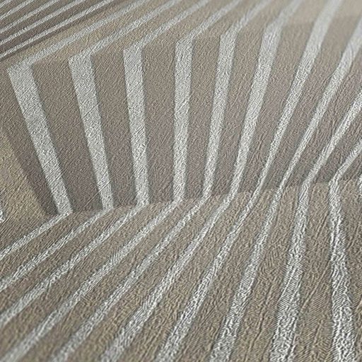 Lélegzetelállító 3D optikai illúzió art deco jegyekkel fényűző ezüstszürke és selymes taupe tónus fémes hatás tapéta