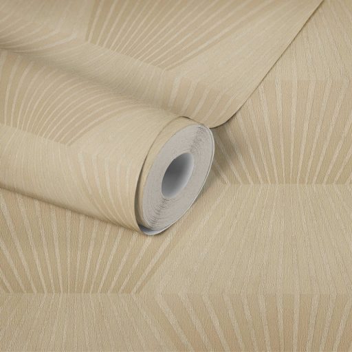 As-Creation Titanium 3, 38204-4 Geometrikus grafikus 3D aranysárga aranybarna fényes mintarészletek tapéta