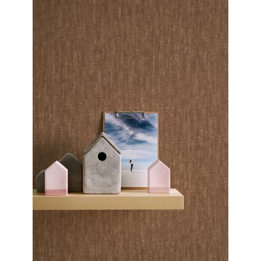 As-Creation Titanium 3, 38205-3 Vintage Texturált minta karcolt akcentekkel barna árnyalatok rézszín enyhe fény tapéta