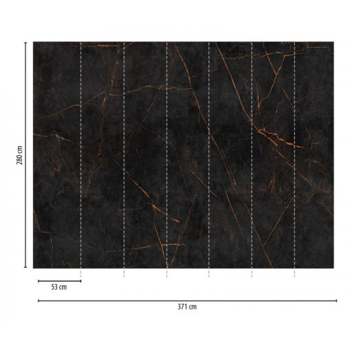 AS-Creation Metropolitan Stories the Wall 38225-1 Natur Nagyléptékű márványerezet minta fekete rézszín falpanel
