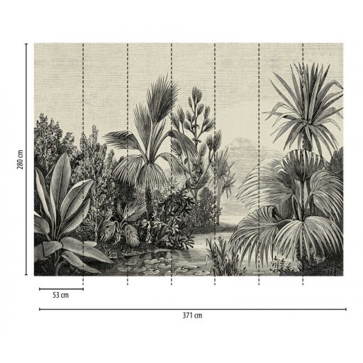 AS-Creation Metropolitan Stories the Wall 38235-1 Natur Grafikus dzsungel karcolat krémfehér fekete falpanel