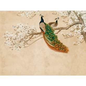   AS-Creation Metropolitan Stories the Wall 38236-1 Natur Cseresznyvirágzás díszes pávával bézs barna szines falpanel