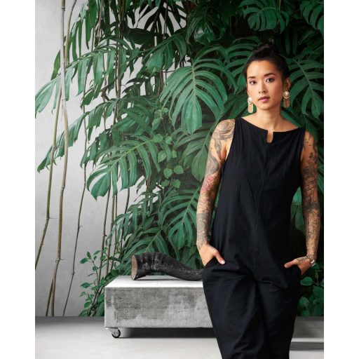 AS-Creation Metropolitan Stories the Wall 38241-1 Natur Sűrű dzsungel bambuszokkal világosszürke zöld árnyalatok falpanel