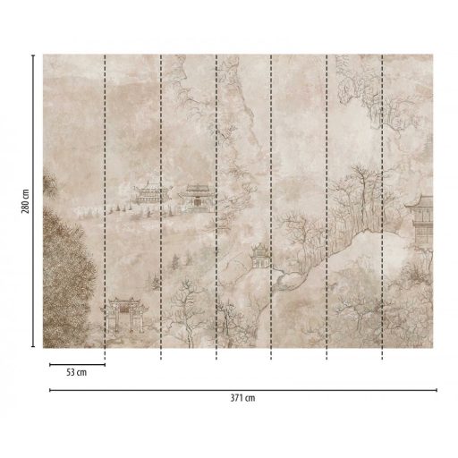 AS-Creation Metropolitan Stories the Wall 38247-1 Etno Emblematikus japán táj bézs barna rózsaszín falpanel