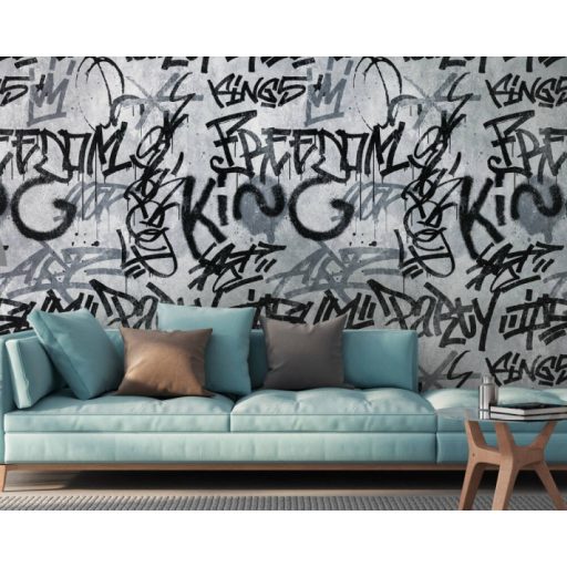 AS-Creation Metropolitan Stories the Wall 38251-1 Etno Graffiti szürke fekete falpanel