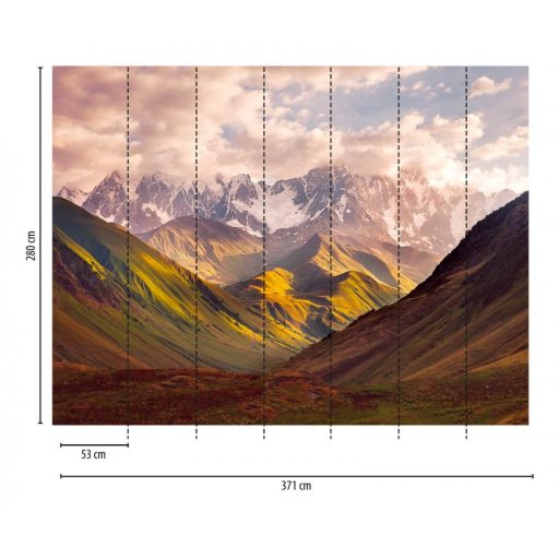 AS-Creation Metropolitan Stories the Wall 38257-1 Natur Színpompás alpesi táj sárgászöld vörös szines falpanel