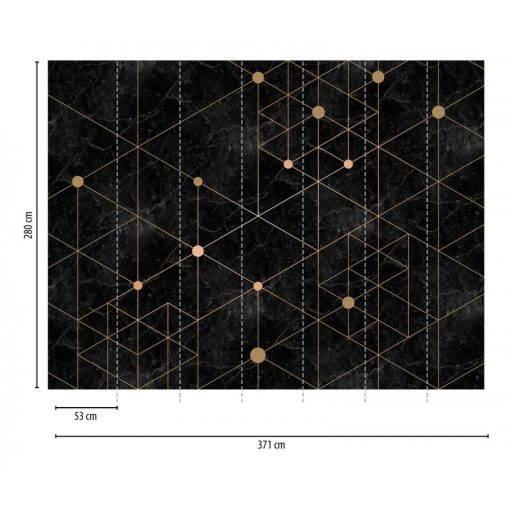 AS-Creation Metropolitan Stories the Wall 38260-1 Grafikus Térbeli geometriai mintával díszített márványfal szürke fekete roségold falpanel