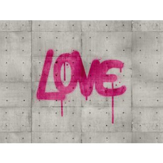   AS-Creation Metropolitan Stories the Wall 38265-1 Ipari Design Graffitis szegecselt betonfal szürke pink falpanel