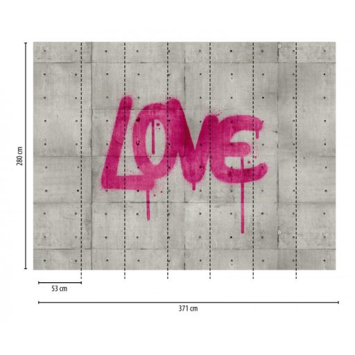 AS-Creation Metropolitan Stories the Wall 38265-1 Ipari Design Graffitis szegecselt betonfal szürke pink falpanel