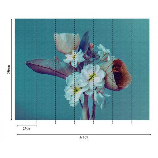 AS-Creation Metropolitan Stories the Wall 38269-1 Botanikus Óriás virágok kék lila szines falpanel