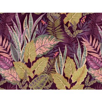   AS-Creation Metropolitan Stories the Wall 38275-1 Botanikus Trópusi levelek másképp burgundi sárgászöld szines falpanel