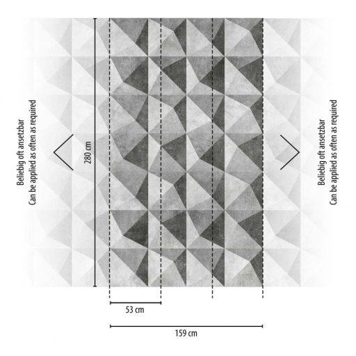 AS-Creation Metropolitan Stories the Wall 38281-1 Geometrikus 3D fal szürke árnyalatok fekete falpanel