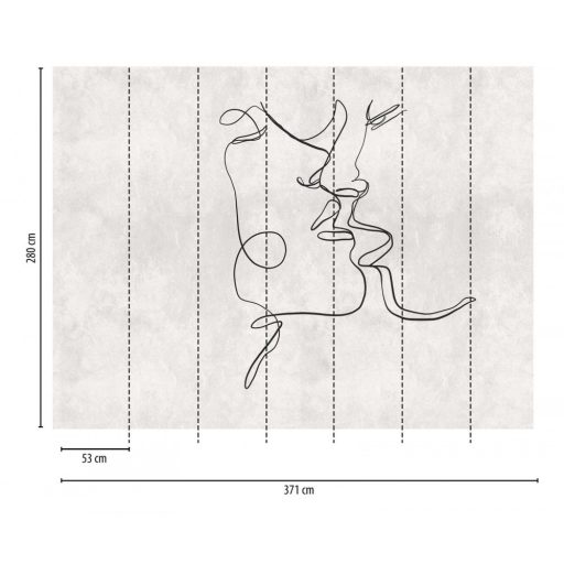 AS-Creation Metropolitan Stories the Wall 38284-1 Grafikus Absztrakt Faco to Face szürkésbézs fekete falpanel