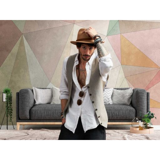 AS-Creation Metropolitan Stories the Wall 38286-1 Geometrikus 3D Háromszögek gúlák bézs rózsaszín szines falpanel