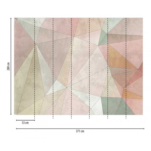 AS-Creation Metropolitan Stories the Wall 38286-1 Geometrikus 3D Háromszögek gúlák bézs rózsaszín szines falpanel