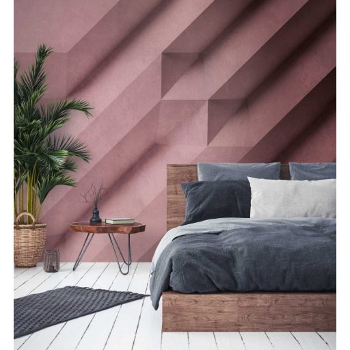 AS-Creation Metropolitan Stories the Wall 38289-1 Geometrikus grafikus térhatású nagyléptékű dekoráció bézs rózsaszín lila falpanel
