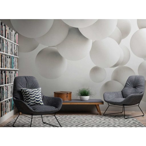AS-Creation Metropolitan Stories the Wall 38291-1 Geometrikus grafikus térhatású légies gömbök szürke fehér falpanel