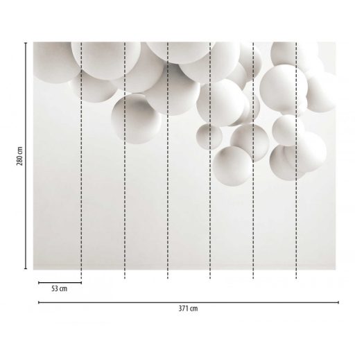 AS-Creation Metropolitan Stories the Wall 38291-1 Geometrikus grafikus térhatású légies gömbök szürke fehér falpanel