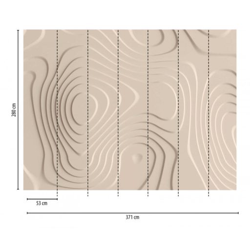 AS-Creation Metropolitan Stories the Wall 38292-1 Grafikus térhatású szalag (hullám)kompozíció bézs és krém árnyalatok falpanel