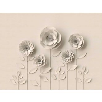   AS-Creation Metropolitan Stories the Wall 38293-1 Grafikus térhatású nagyléptékű virágkompozíció bézs krémfehér szürke falpanel