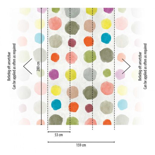AS-Creation Metropolitan Stories the Wall 38294-1 Grafikus változatos szines pöttyök falpanel