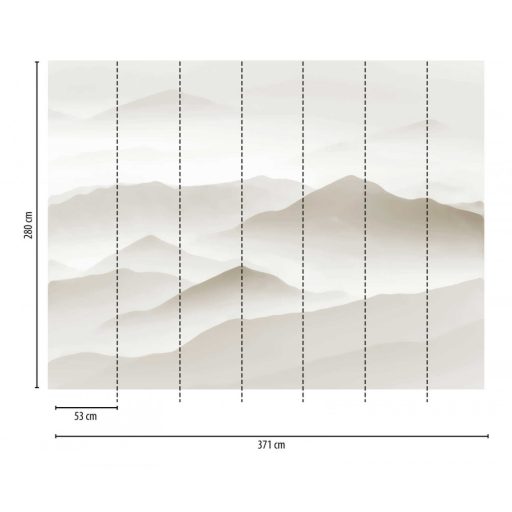 AS-Creation Metropolitan Srories the Wall 38308-1 Natur Hegyvonulatok párában bézs szürkésbézs fehér falpanel