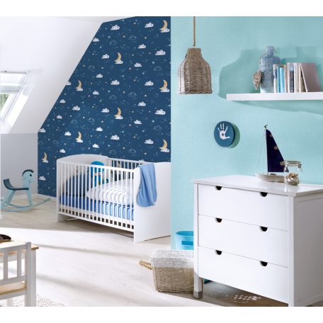 As-Creation Little Love/Dream Flowery 3831-36 Gyerekszobai Egyszínű zöld/türkiz tapéta