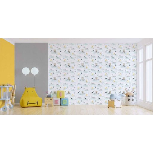 As-Creation Little Love/Dream Flowery 3831-43 Gyerekszobai Egyszínű sárga tapéta