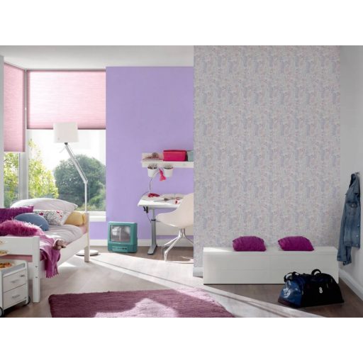 As-Creation Little Love/Dream Flowery 3831-81 Gyerekszobai Egyszínű lila tapéta