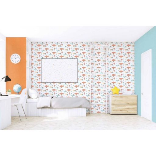 As-Creation Little Love/Dream Flowery 3832-66 Gyerekszobai Egyszínű narancs tapéta