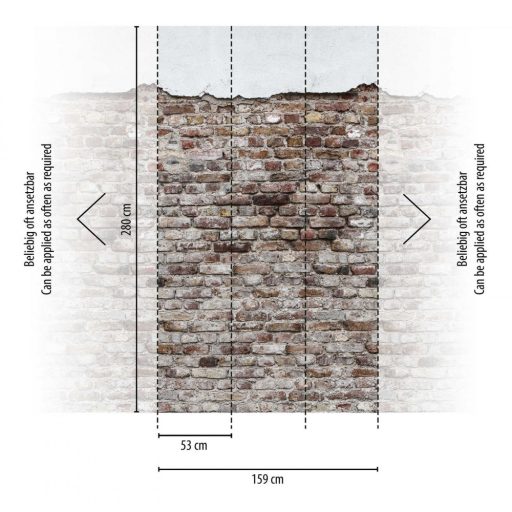 AS-Creation Metropolitan Srories the Wall 38333-1 Natur/Ipari design megbontott téglafal szürke barna vörösesbarna falpanel