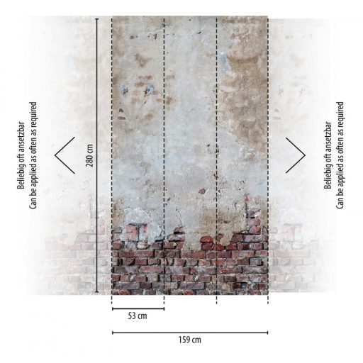 AS-Creation Metropolitan Srories the Wall 38336-1 Natur/Ipari design kopott beton és téglafal szürke barna téglavörös falpanel