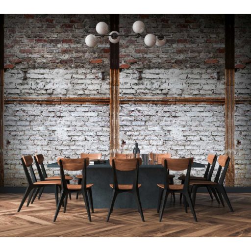 AS-Creation Metropolitan Srories the Wall 38350-1 Natur/Ipari design kopott téglafal rozsdás vaskeretben téglavörös szürke fehér falpanel