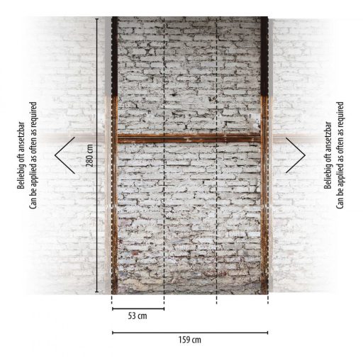 AS-Creation Metropolitan Srories the Wall 38351-1 Natur/Ipari design kopott téglafal rozsdás vaskeretben szürke fehér fekete rozsda falpanel