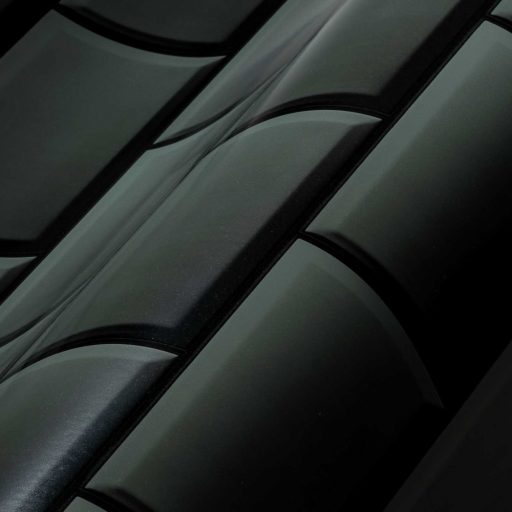 Háromdimenziós metrócsempe minta sötétszürke fekete tapéta