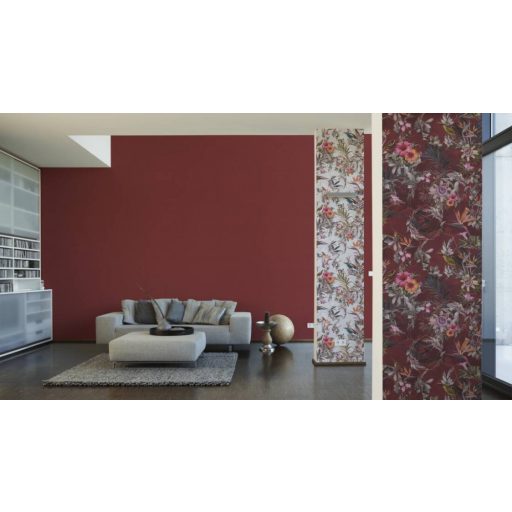 As-Creation Dream Flowery 3836-31 Eco Natural Egyszínű vörös/vörösesbarna tapéta