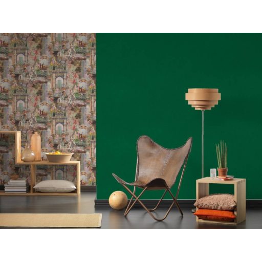 As-Creation Dream Flowery 3836-48 Eco Natural Egyszínű angol versenyzöld /racing green/ tapéta